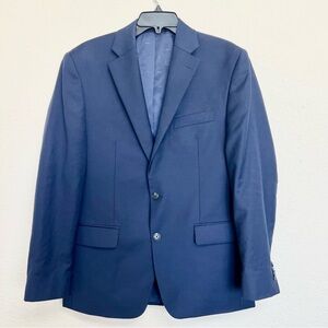 Michael Kors Men's Navy Suit Flat Pants Size 36/30 & 2 Button Blazer Size 40R
